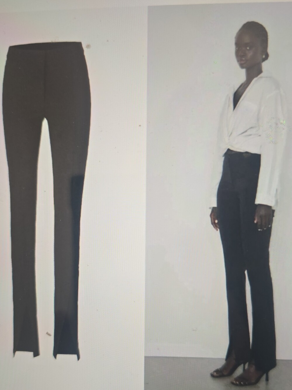 Viktoria & Woods Black High-Waist Boot-Cut Pants